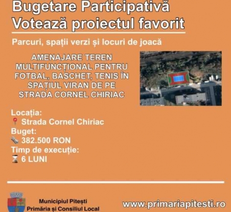 Bugetare participativă: S-a votat proiectul câștigător al primei ediții, la Pitești