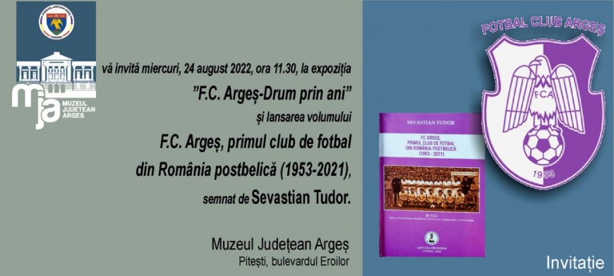 Se lansează cartea FC Argeș, primul club de fotbal din România postbelică (1953-2021)